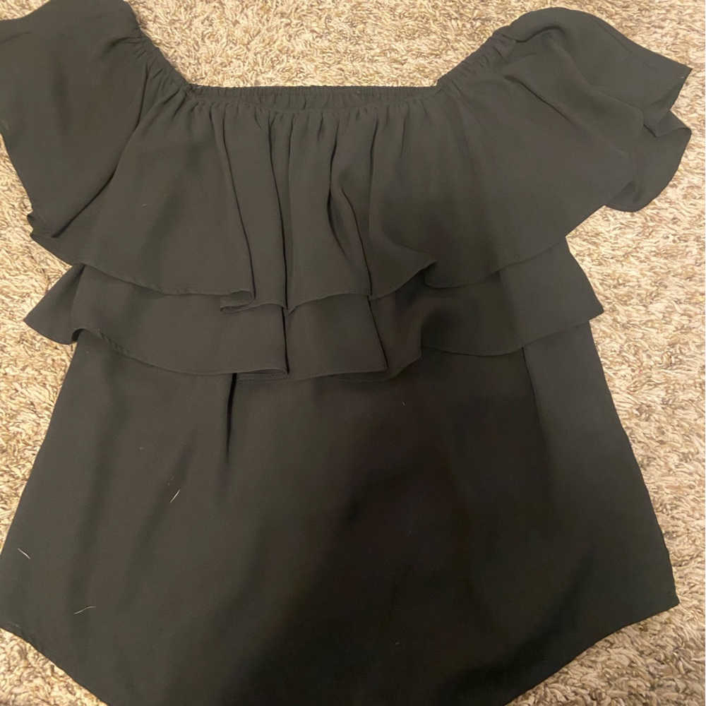 multi tiered black professional shirt